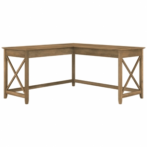Key West 60W L Shaped Desk in Reclaimed Pine - Engineered Wood