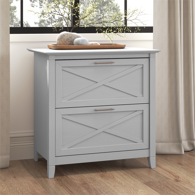 Key West 2 Drawer Lateral File Cabinet in Cape Cod Gray - Engineered Wood