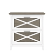Bush Furniture Key West 2 Drawer File Cabinet in White & Gray