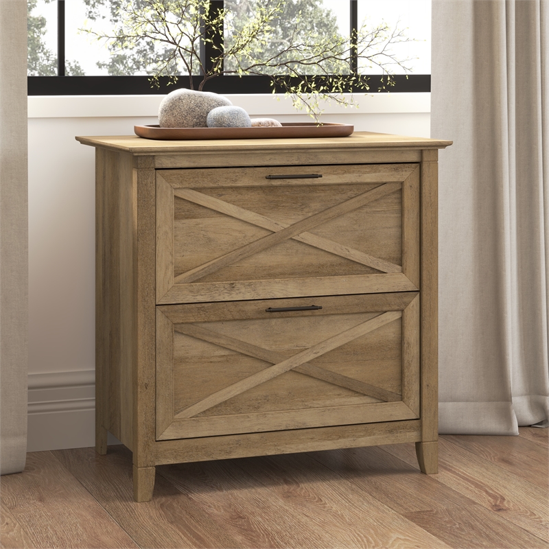 Key West 2 Drawer Lateral File Cabinet in Reclaimed Pine - Engineered Wood