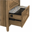 Key West 48W Desk with File Cabinet and Bookcase in Pine - Engineered Wood