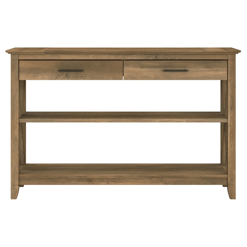 key west console table with drawers in reclaimed pine - engineered wood