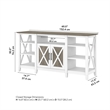 Key West Tall TV Stand for 65 Inch TV in White and Gray - Engineered Wood