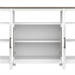 Key West Tall TV Stand for 65 Inch TV in White and Gray - Engineered Wood