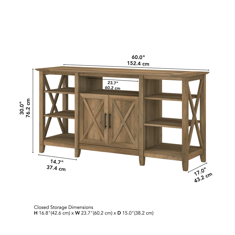 Key West Tall TV Stand for 65 Inch TV in Reclaimed Pine - Engineered Wood