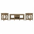 Key West Coffee Table with End Tables in Reclaimed Pine - Engineered Wood