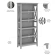 Key West 5 Shelf Bookcase Set of 2 in Cape Cod Gray - Engineered Wood