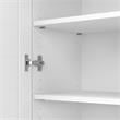 Bush Furniture Fairview Small Storage Cabinet with Doors in White & Gray