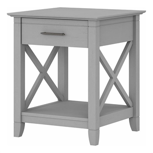 Key West End Table with Storage in Cape Cod Gray - Engineered Wood
