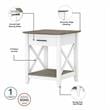 Key West Nightstand with Drawer in Pure White and Shiplap Gray - Engineered Wood