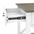 Key West Nightstand with Drawer in Pure White and Shiplap Gray - Engineered Wood