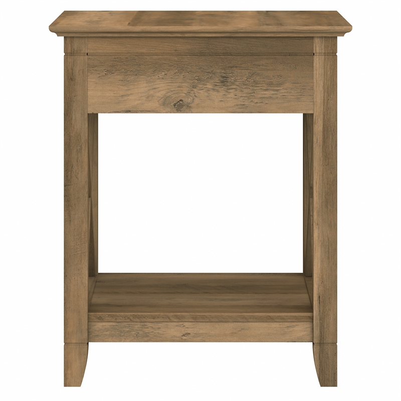 Bush Furniture Key West End Table with Storage in Reclaimed Pine