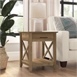 Bush Furniture Key West End Table with Storage in Reclaimed Pine