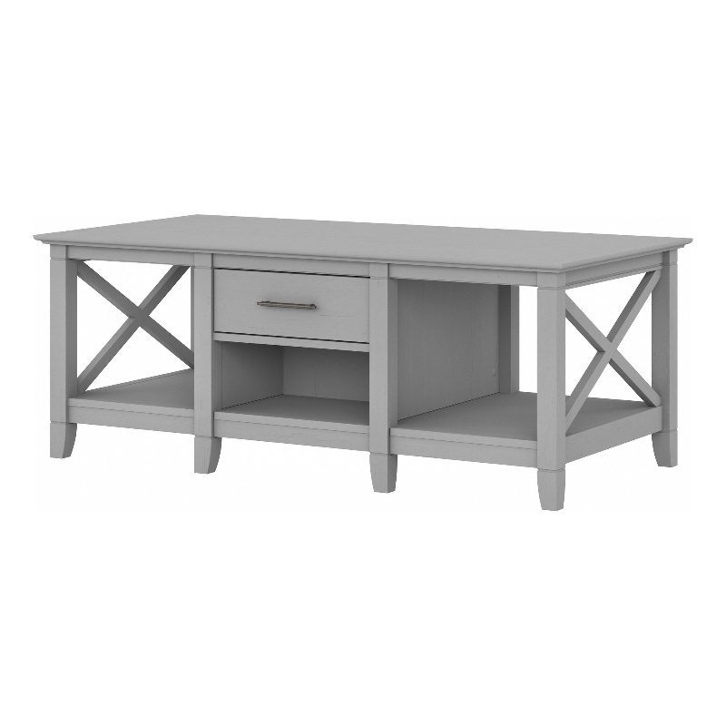 Key West Coffee Table with Storage in Cape Cod Gray - Engineered Wood