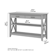 Key West Console Table with Drawers in Cape Cod Gray - Engineered Wood