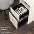 Cabot 60W L Computer Desk with Storage in Linen White Oak - Engineered Wood