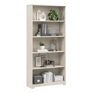 Cabot Tall 5 Shelf Bookcase in Linen White Oak - Engineered Wood