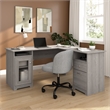 Cabot 60W L Shaped Computer Desk with Storage in Modern Gray - Engineered Wood