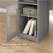 Cabot 60W L Shaped Computer Desk with Storage in Modern Gray - Engineered Wood
