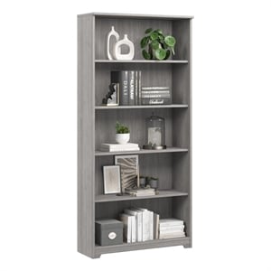 Cabot Tall 5 Shelf Bookcase in Modern Gray - Engineered Wood