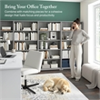 Cabot Tall 5 Shelf Bookcase in Modern Gray - Engineered Wood