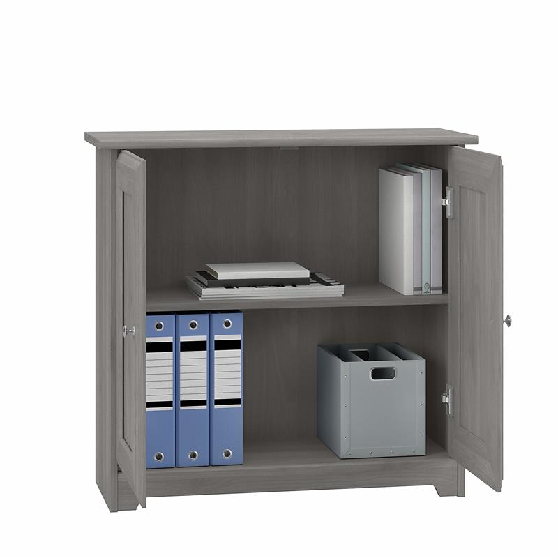 Bush Furniture Cabot Small Storage with Doors in Modern Gray