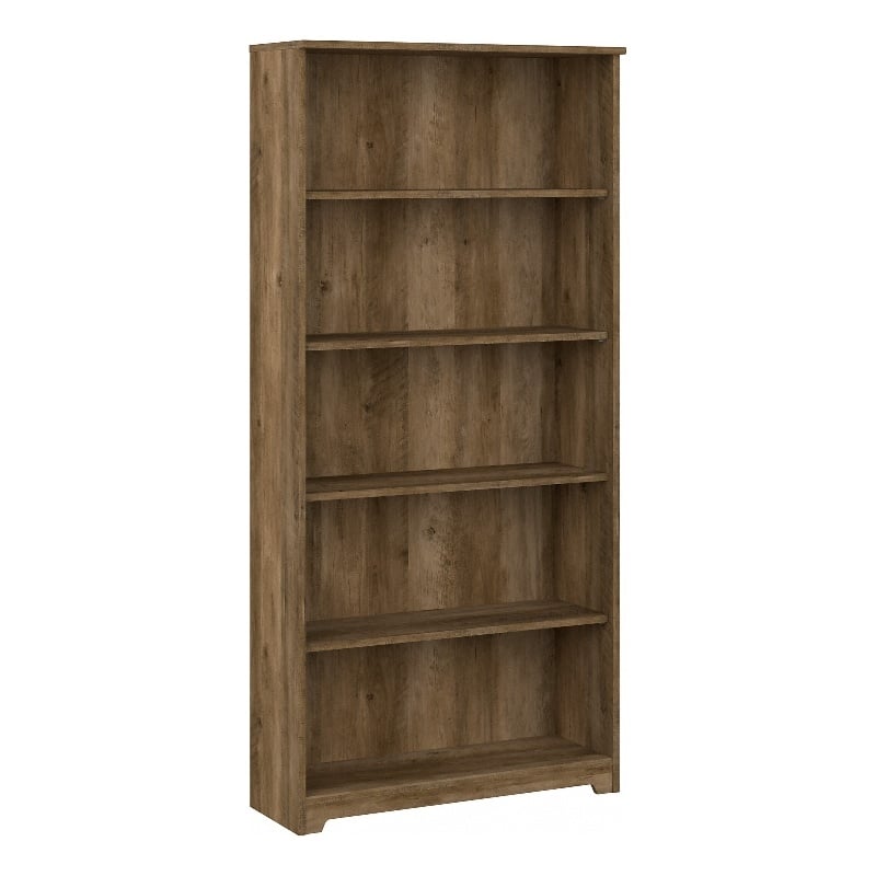 Cabot Tall 5 Shelf Bookcase In Reclaimed Pine Engineered Wood 3822