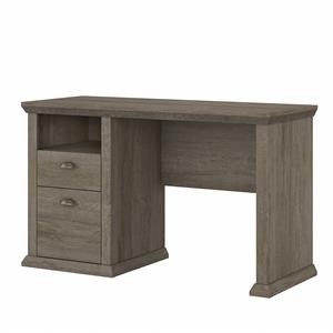 Yorktown 50W Home Office Desk with Storage in Restored Gray - Engineered Wood