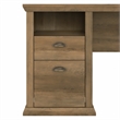 Yorktown 50W Home Office Desk with Bookcase in Reclaimed Pine - Engineered Wood