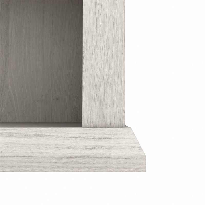Yorktown 5 Shelf Bookcases (Set of 2) in Linen White Oak - Engineered Wood