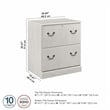 Saratoga 2 Drawer Lateral File Cabinet in Linen White Oak - Engineered Wood