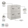 Saratoga 2 Drawer Lateral File Cabinet in Linen White Oak - Engineered Wood