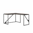 Refinery 50W L Shaped Industrial Desk in Dark Gray Hickory - Engineered Wood