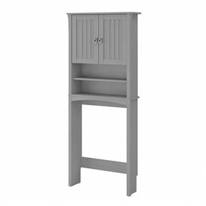 Salinas Over The Toilet Storage Cabinet in Cape Cod Gray - Engineered Wood