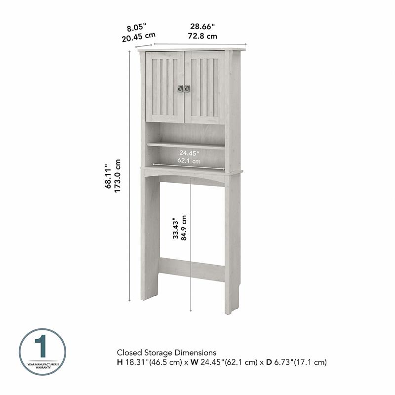 Salinas Over The Toilet Storage Cabinet in Linen White Oak ...