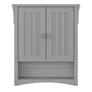Salinas Bathroom Wall Cabinet with Doors in Cape Cod Gray - Engineered Wood