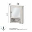 Salinas Bathroom Medicine Cabinet with Mirror in Linen White - Engineered Wood