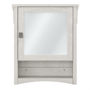 Salinas Bathroom Medicine Cabinet with Mirror in Linen White - Engineered Wood