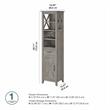 Key West Tall Bathroom Storage Cabinet in Driftwood Gray - Engineered Wood