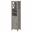 Key West Tall Bathroom Storage Cabinet in Driftwood Gray - Engineered Wood