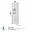 Key West Tall Bathroom Storage Cabinet in White Ash - Engineered Wood