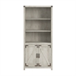Bush Furniture Knoxville Tall 5 Shelf Bookcase with Doors in Cottage White