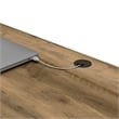 Bush Furniture Knoxville 60W L Shaped Desk with Cabinet in Reclaimed Pine