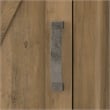 Bush Furniture Knoxville 60W L Shaped Desk with Cabinet in Reclaimed Pine