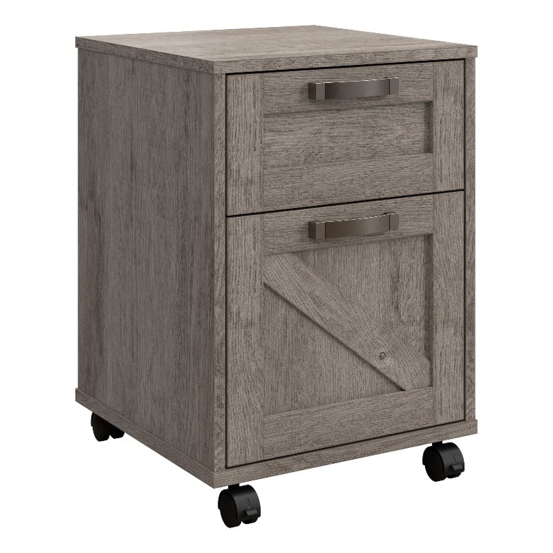 Bush Furniture Knoxville 2 Drawer Mobile File Cabinet In Restored Gray 