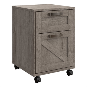 Bush Furniture Knoxville 2 Drawer Mobile File Cabinet in Restored Gray