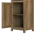 Bush Furniture Knoxville 60W L Shaped Desk with File Cabinet in Reclaimed Pine