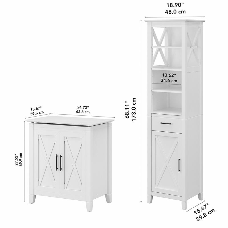 Key West Tall Linen and Laundry Hamper in White Ash
