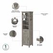 Bush Key West Engineered Wood & Linen Cabinet and Space Saver in Driftwood Gray