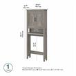 Key West Over The Toilet Storage Cabinet in Driftwood Gray - Engineered Wood
